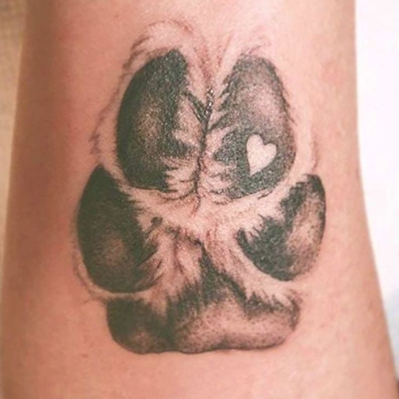 Dog Memorial Tattoos Paw Print