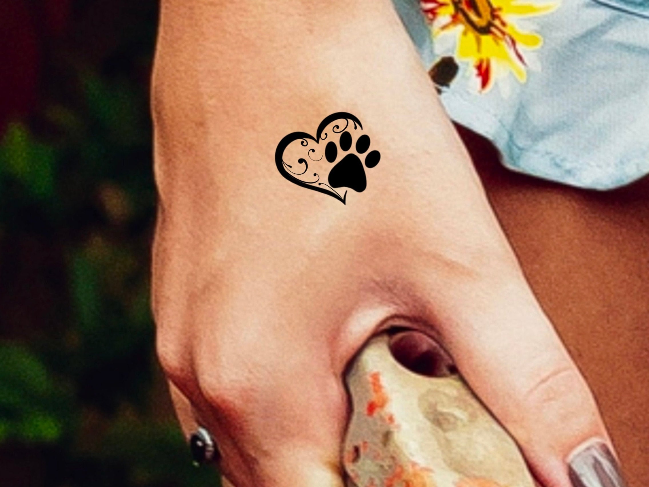 Dog Paw Print With Heart Tattoo Exoticasse