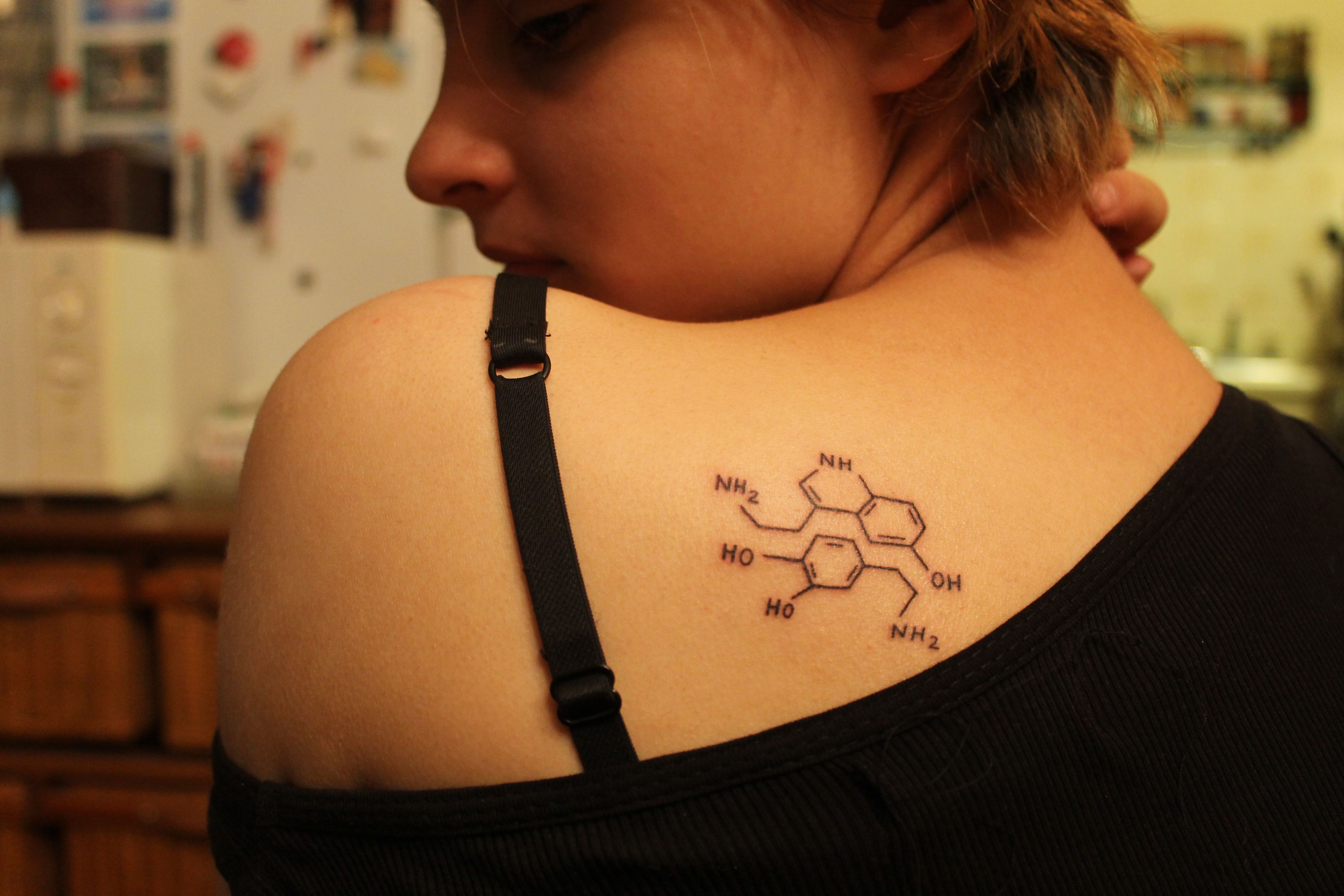 Dopamine And Serotonin As My First Tattoos By Anthony Schuster At Ink