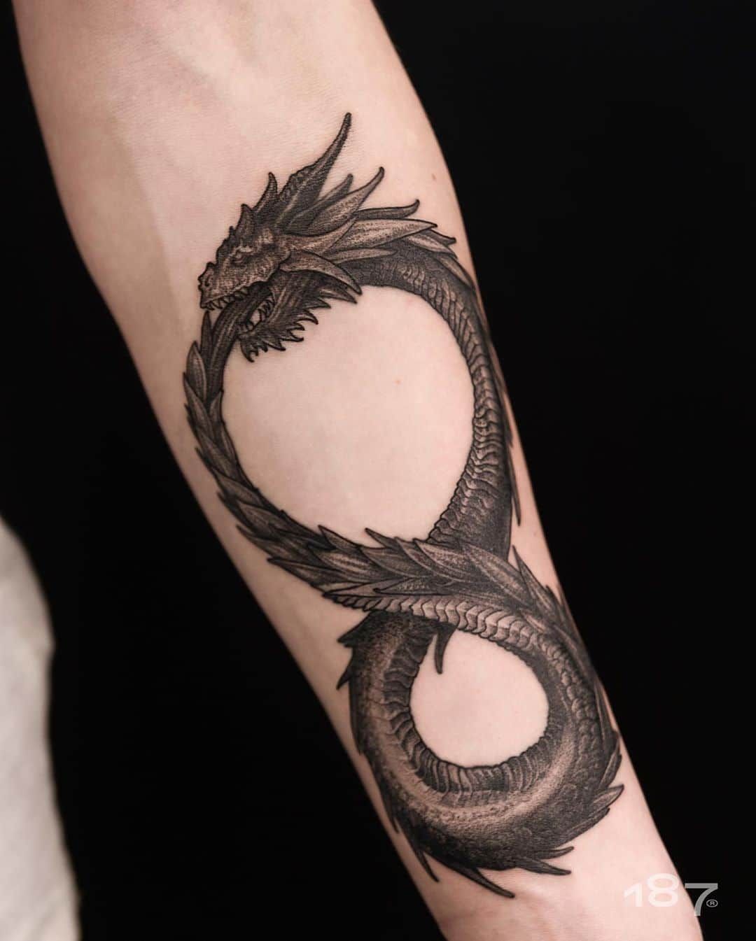 5 Stunning Ideas for Dragon Ouroboros Bicep Tattoos