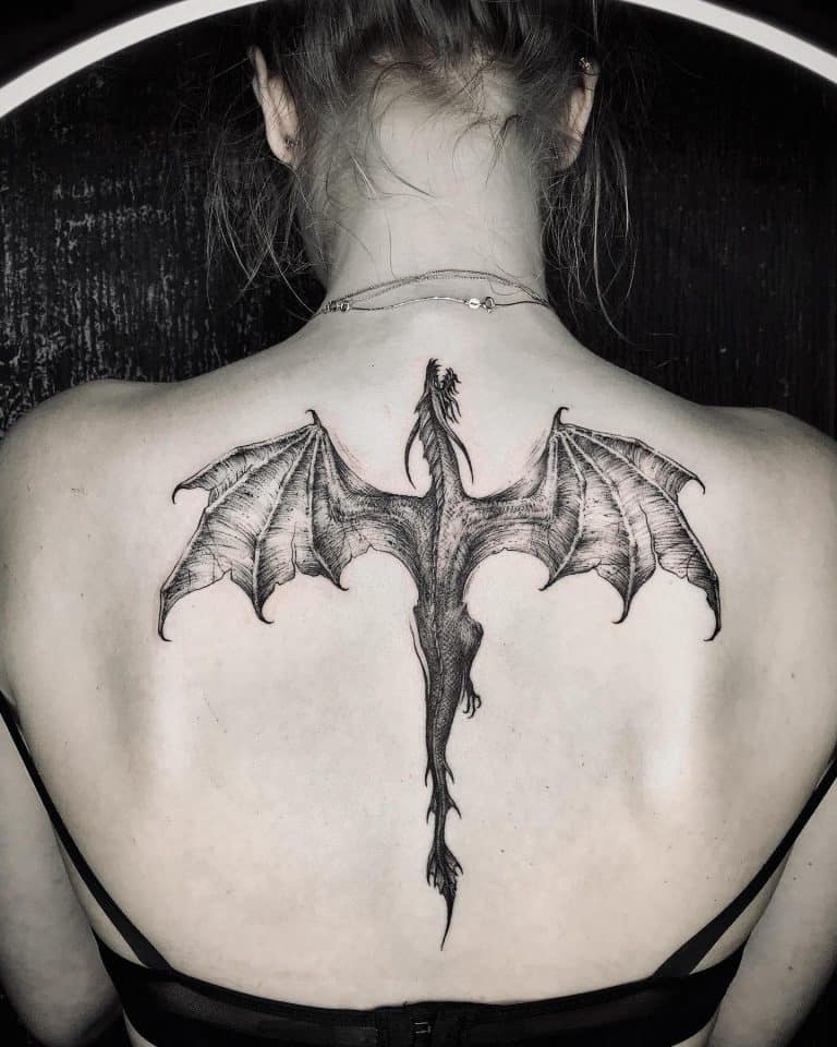 Dragon Wings Back Tattoo Tattoos Tattoos For Guys