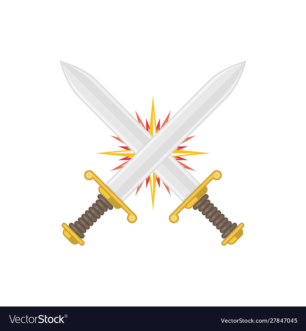 Drawing Of The Two Swords Crossed Illustrations Royalty Free Vector