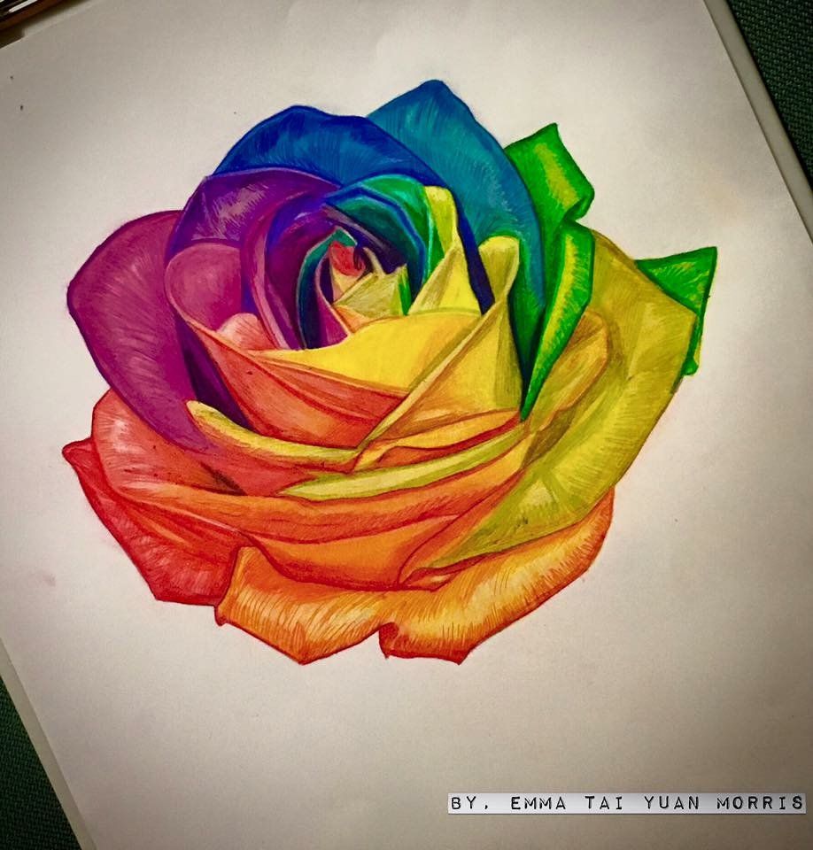 Master the Art: Realistic Rainbow Rose Tattoo Drawing Guide