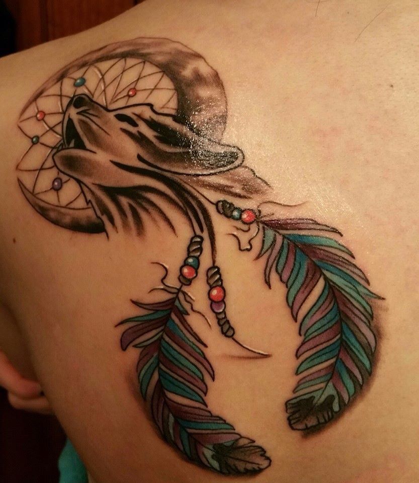 Dream Catcher Wolf Tattoos Dream Catcher Wolf