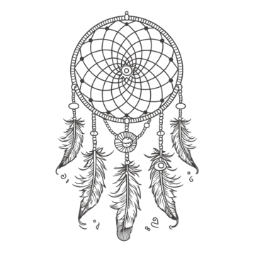 Dreamcatcher Tattoo Design White Background Png File Download High