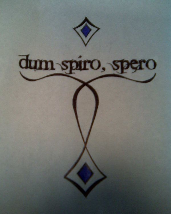 Dum Spiro Spero Means While I Breathe I Hope In Latin Line