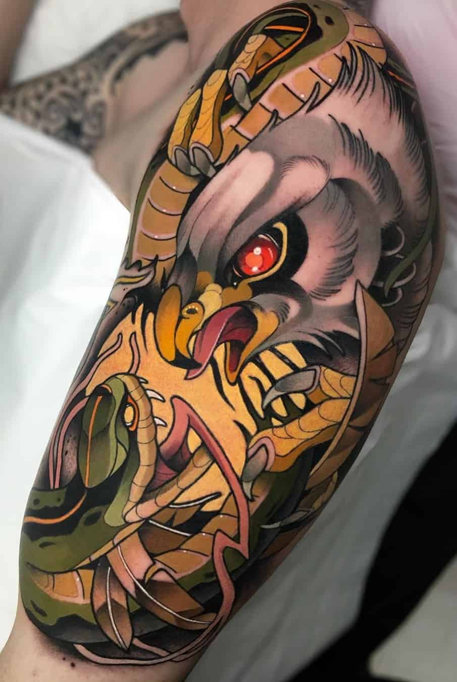 Eagle Tattoo By Javier Franco Neo Traditional Tattoo Traditional