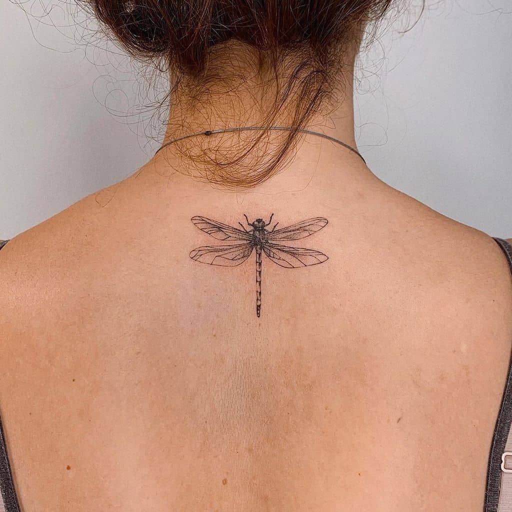 Elegant Dragonfly Tattoo Design