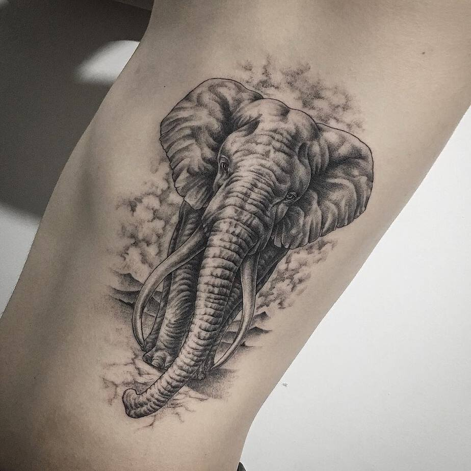 Elephant Tattoo By Tattooer Intat Full Sleeve Tattoos Tattoo Sleeve