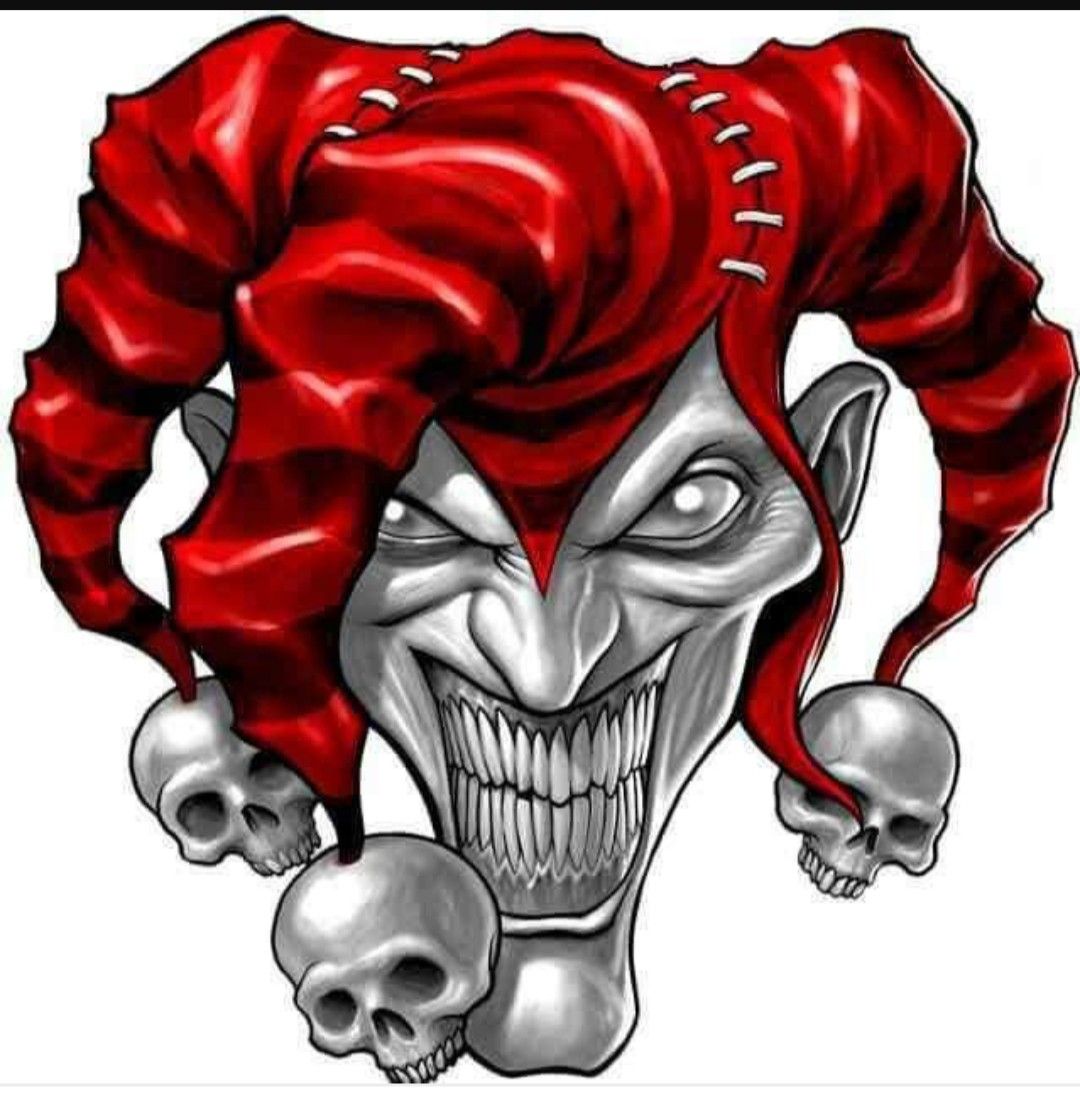 Evil Jester Tattoo Designs Evil Gangster Clown Tattoo Mens Shoulder