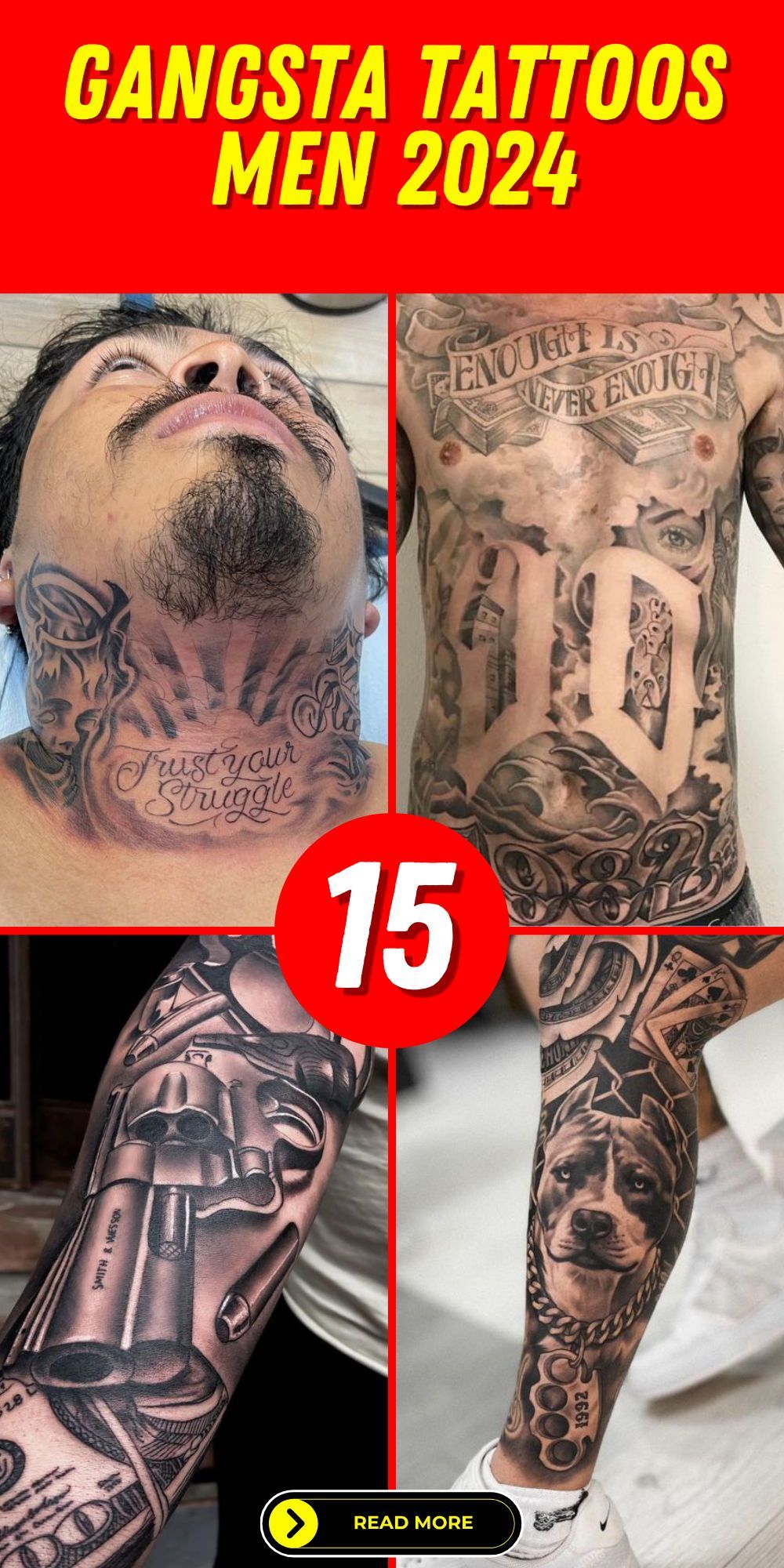 Explore 2024 S Top Gangsta Tattoo Designs For Fashion Forward Men