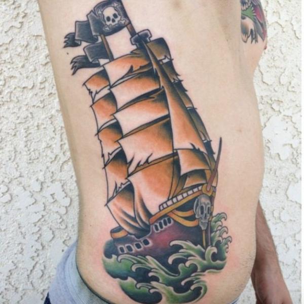 Exploring The Meanings And Legends Behind Traditional Pirate Ship Tattoos Tattooquestions Com