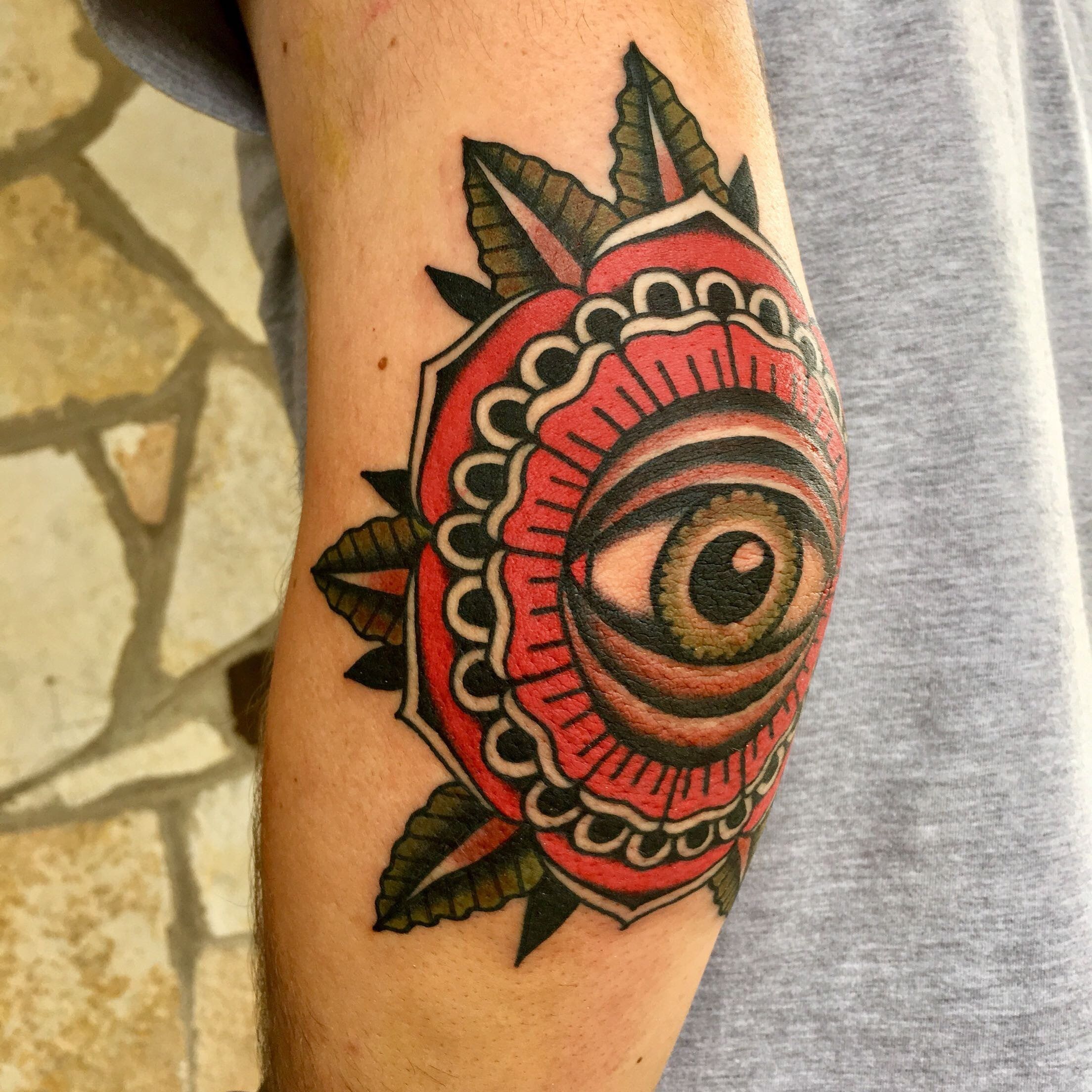 Eye Tattoo on Elbow: A Unique Tattoo Choice