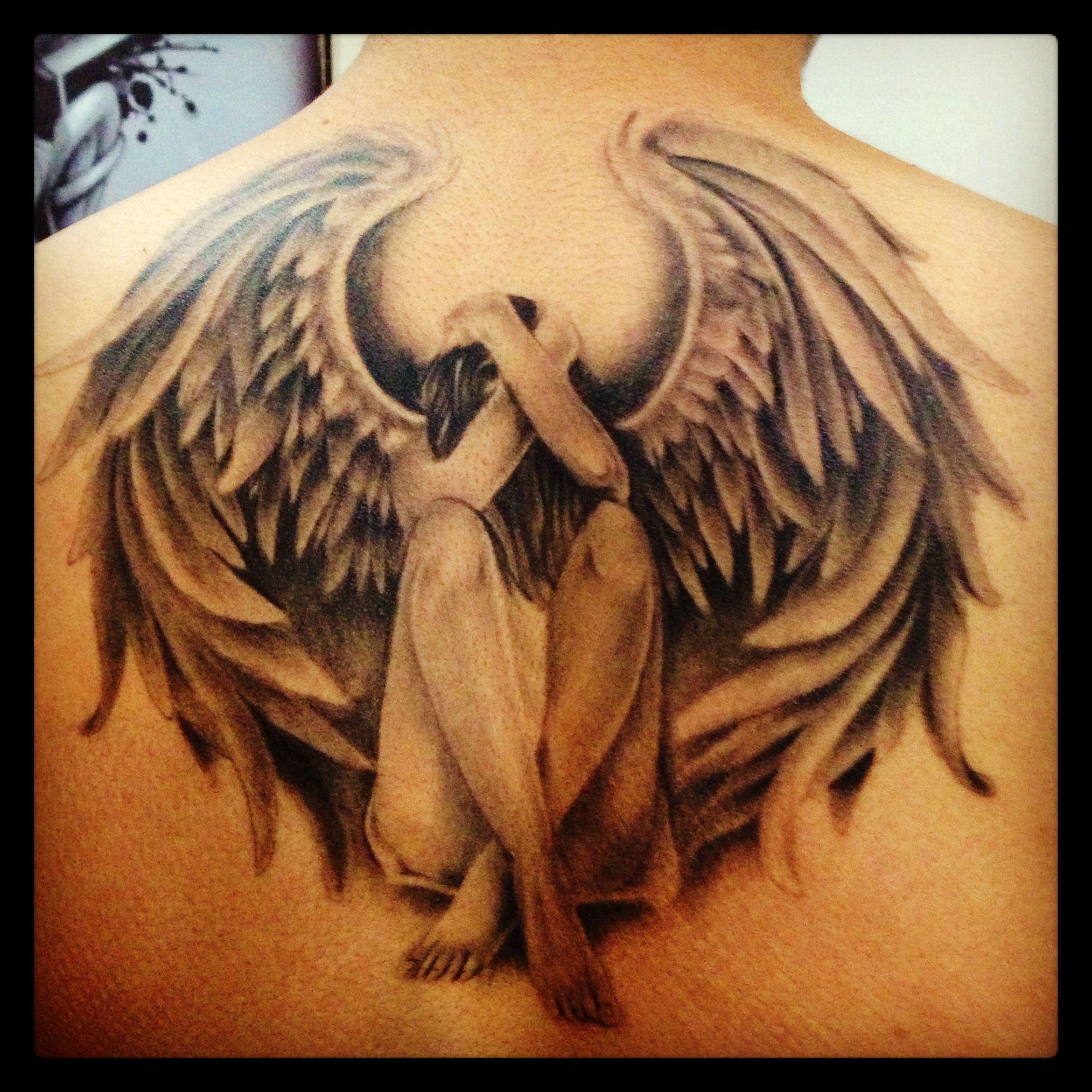 Fallen Angel Tattoo Done By Irezumi Shadow Pinterest Fallen Angel