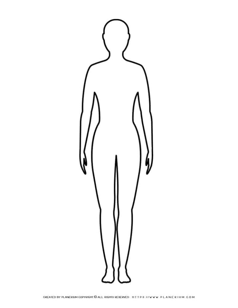 Female Body Outline Printable