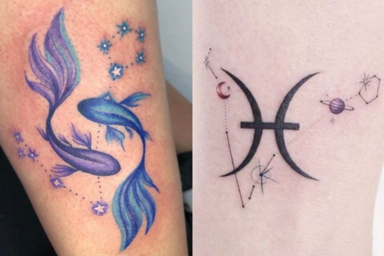 7 Stunning Female Goddess Pisces Tattoo Designs