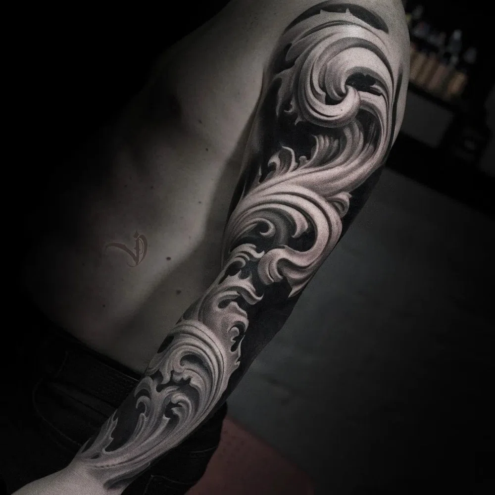 Elegant Filigree Vine Swirl Tattoo Ideas for You