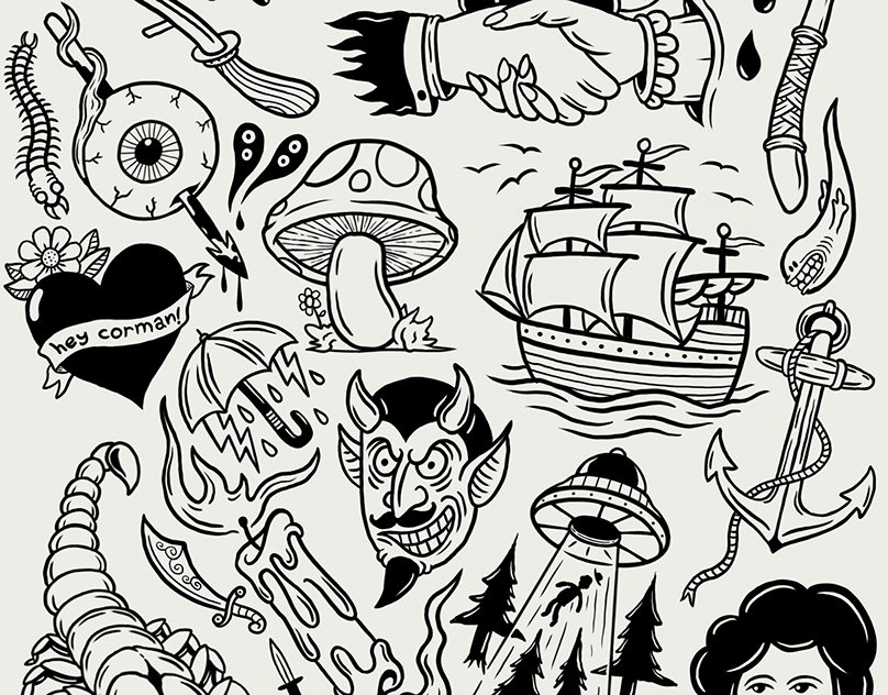 Flash Sheet Tattoo Designs Behance