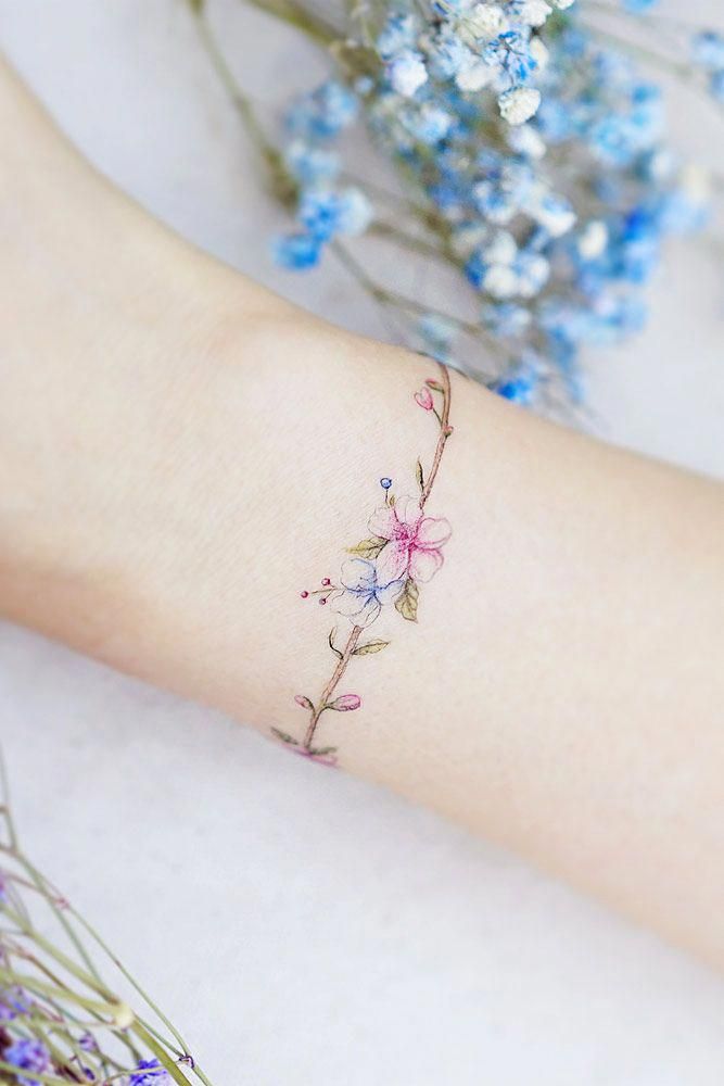 Floral Bracelet Tattoos Wrist Bracelet Tattoo Tattoo Bracelet Flower Wrist Tattoos