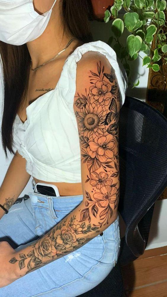 Floral Sleeve Tattoo Meltblogs