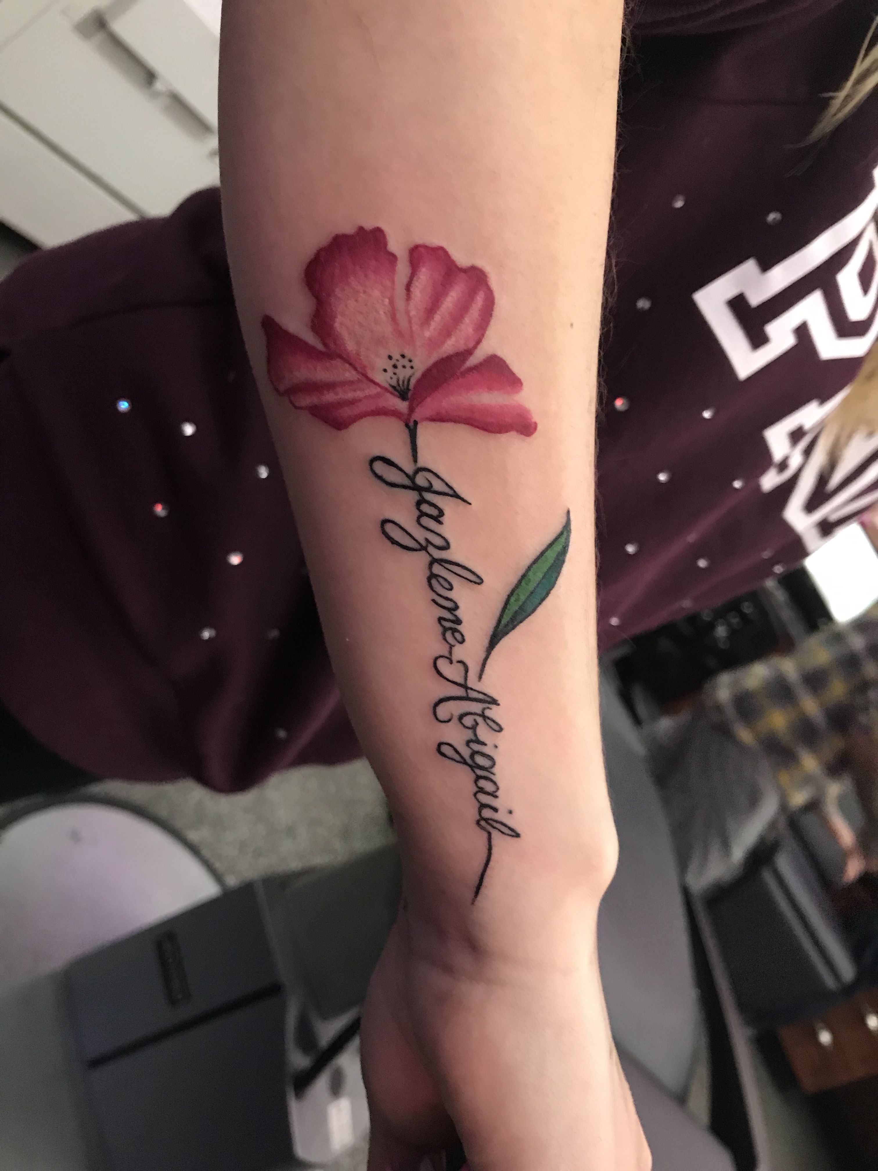 Flower and Name Tattoo: Meaningful Ink Inspirations