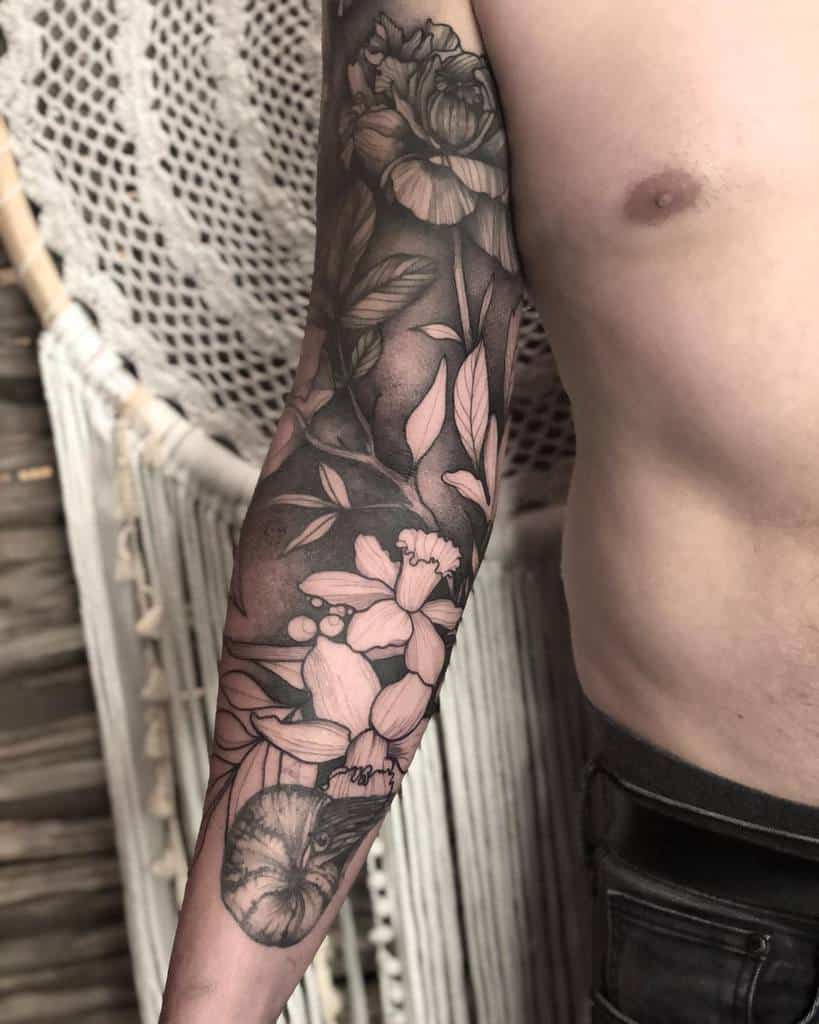 5 Stunning Flower Arm Tattoo Ideas for Men