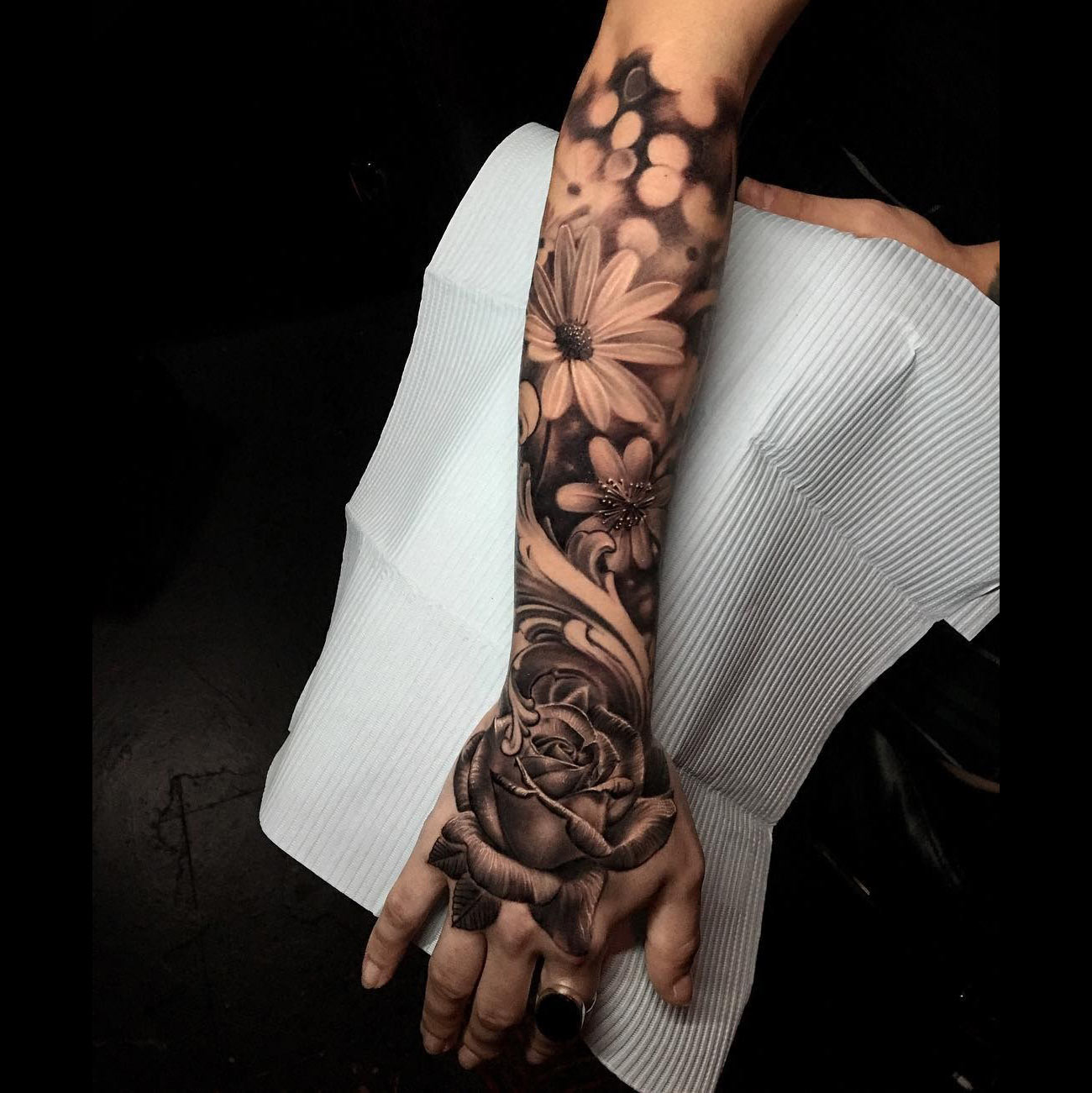 Stunning Flower Half Sleeve Tattoo Designs You'll Love