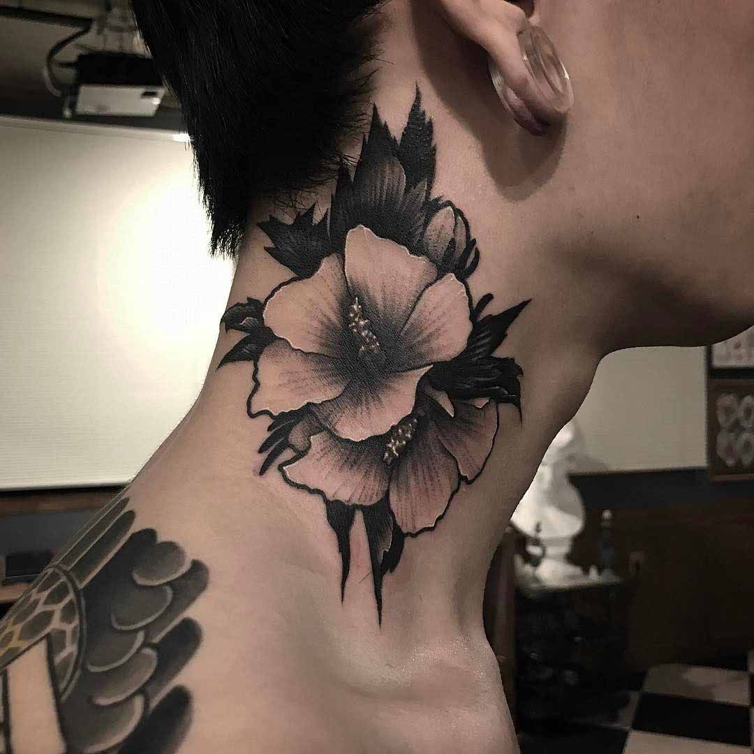 Stunning Flower Tattoos For Neck: 10 Elegant Designs