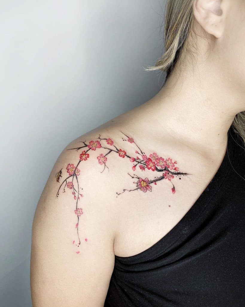 Flowers Tattoo Shoulder Tattoos For Women Flower Tattoo Shoulder