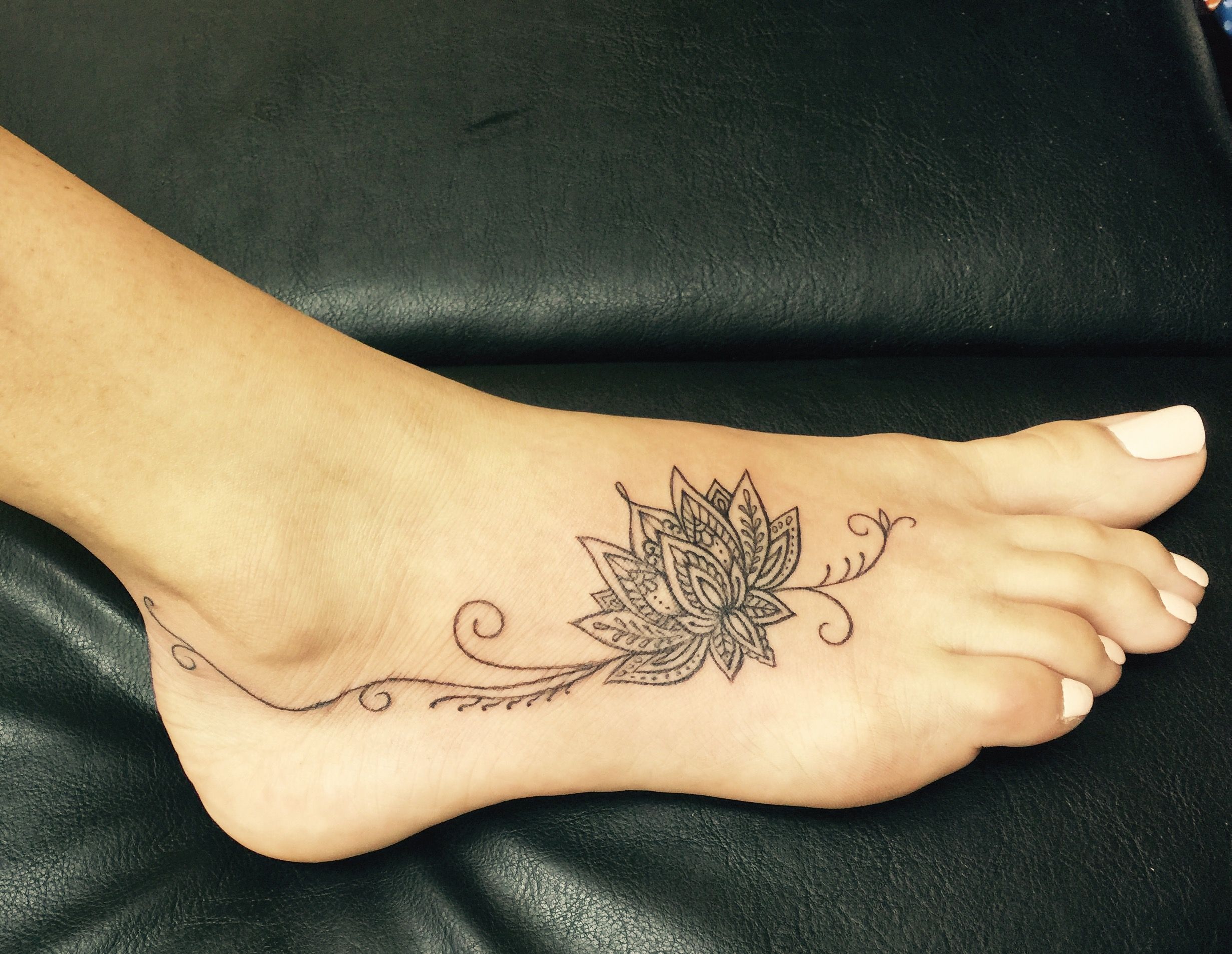 Foot Tattoos With Flowers Printable Kids Entertainment