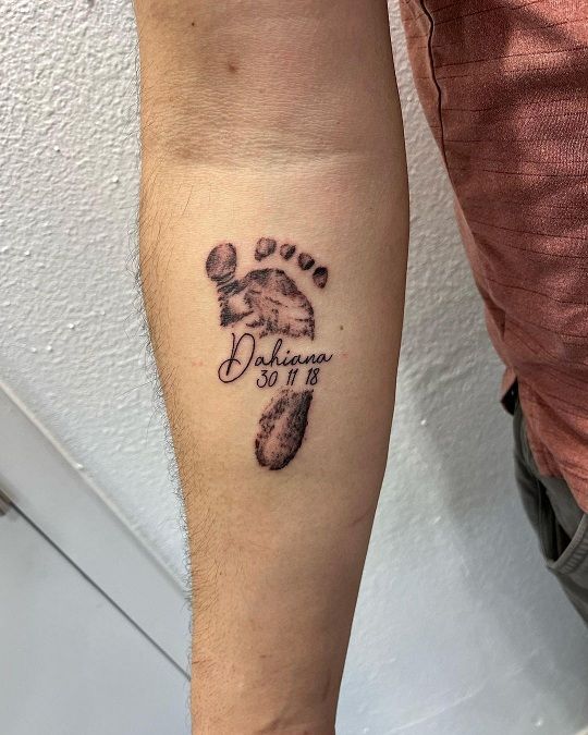 Footprint Tattoo Tattoo For Babby Foot Print Tattoo Footprint Tattoo Design Footprint