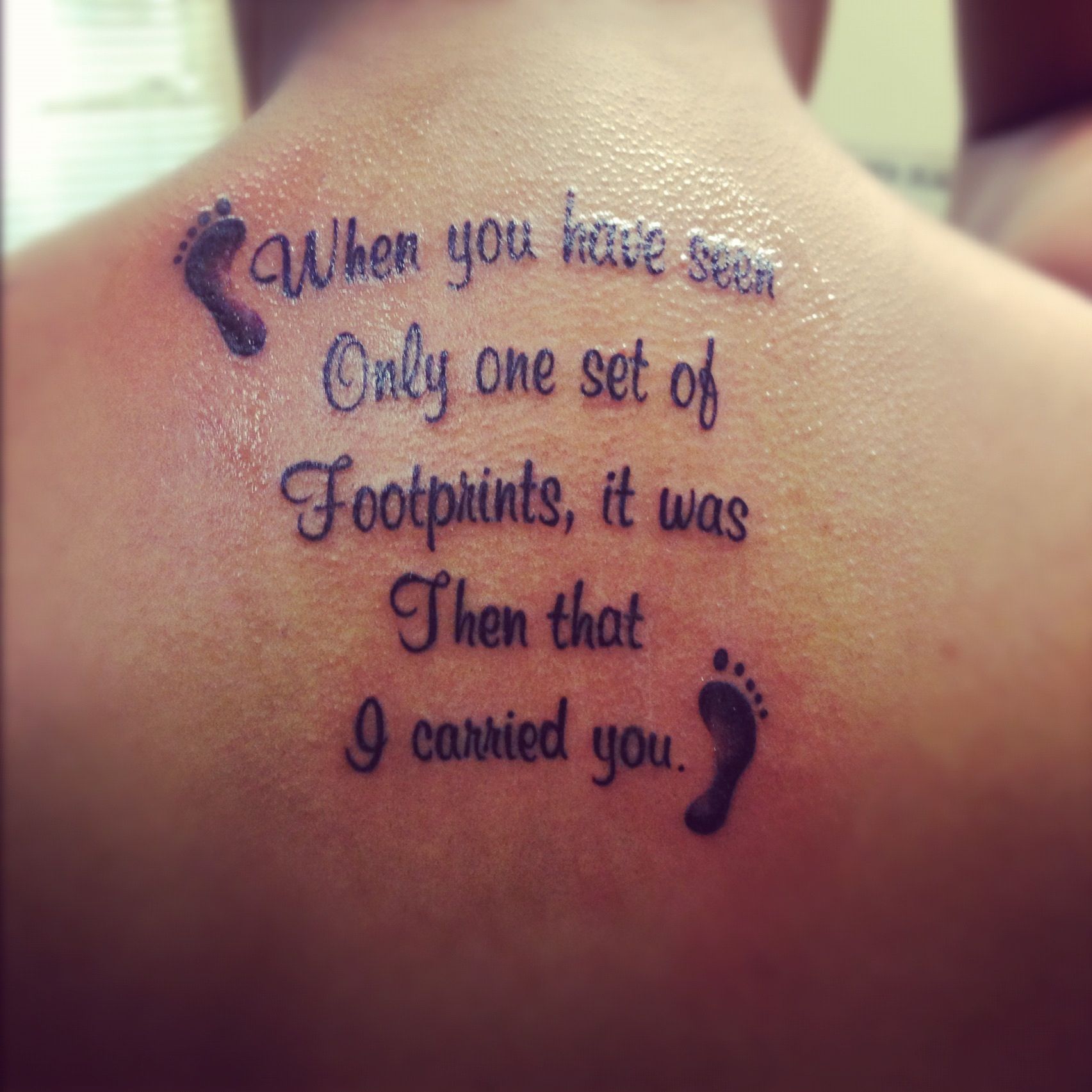 Footprints Poem Tattoo