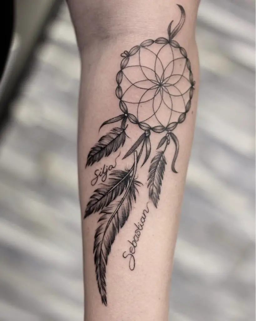 Forearm Dream Catcher Tattoo With Names What S New