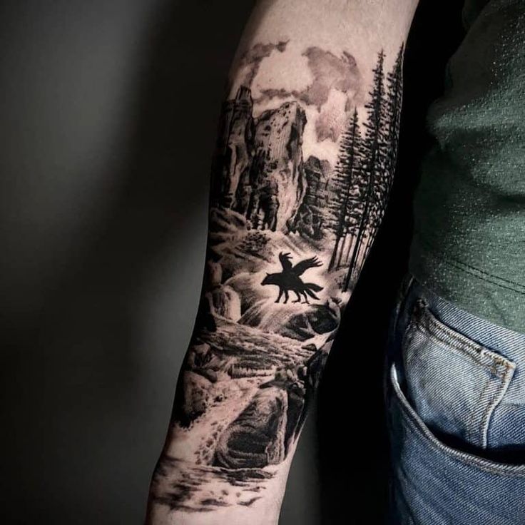 Forearm Forest Tattoo Designs Ideas And Meaning Tattoos For You