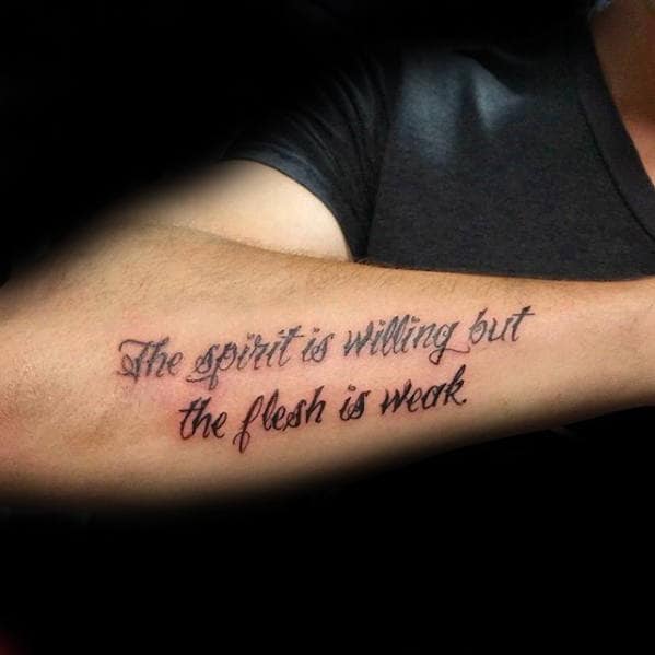 Forearm Quote Tattoos Shortquotes Cc