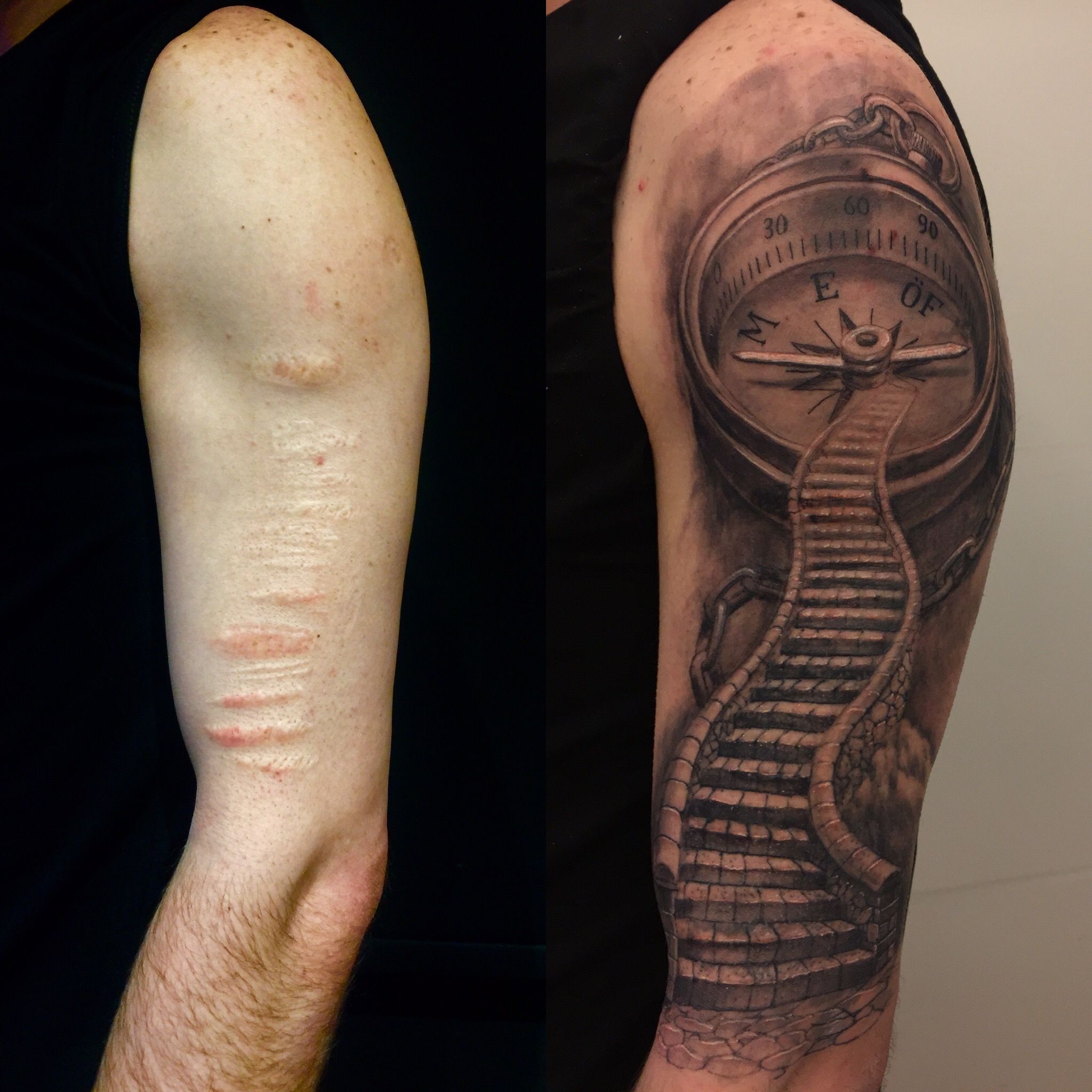 Hide Forearm Scars with Stunning Cover Up Tattoos