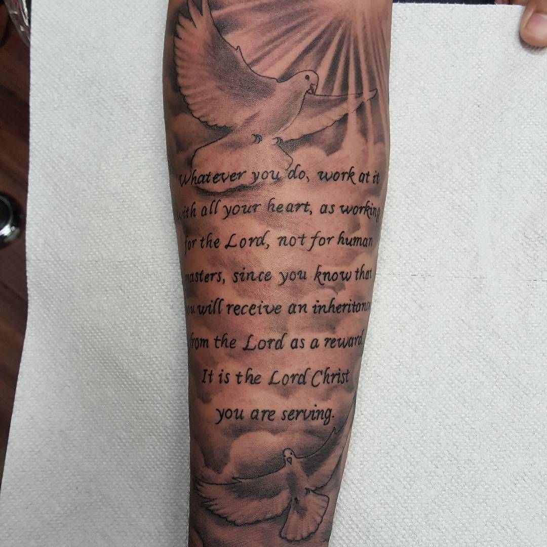 Forearm Tattoo Bible Verse