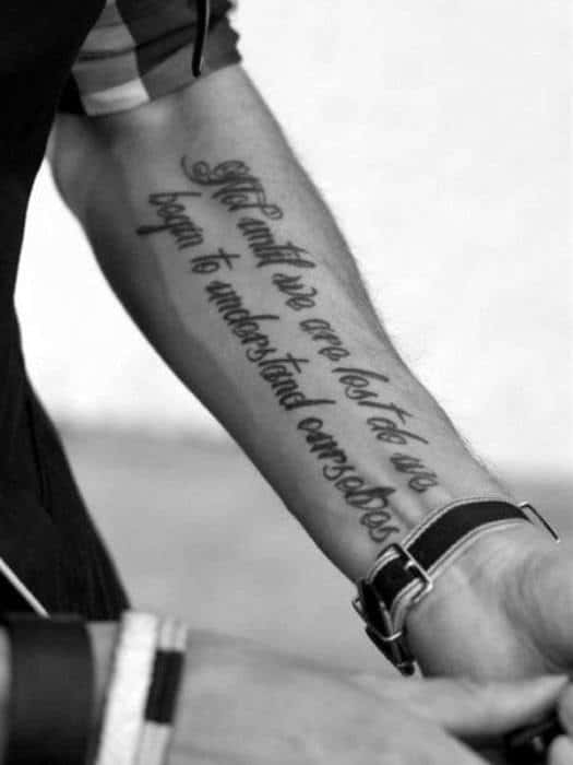 Forearm Word Tattoos For Men