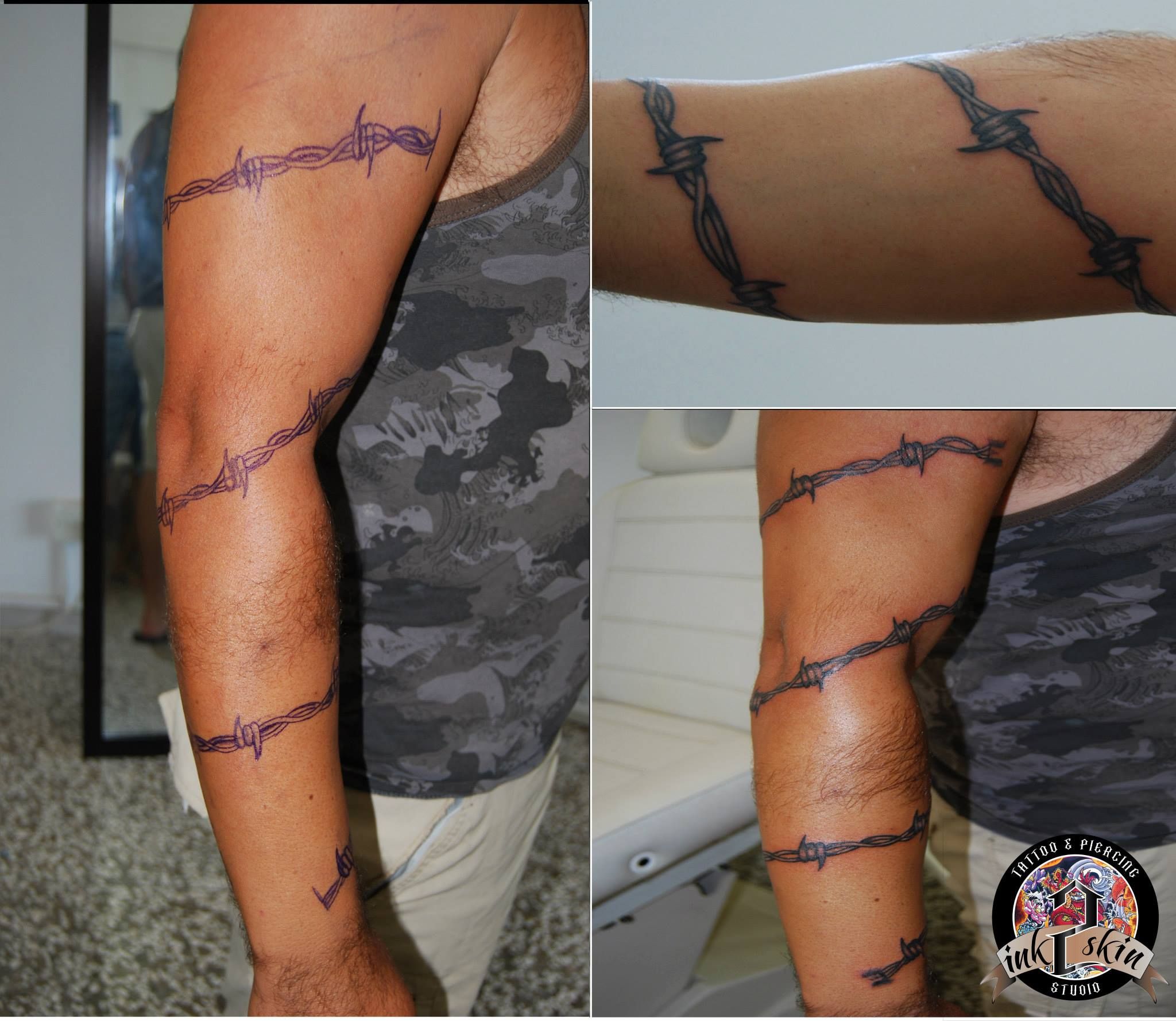 Free Hand Barb Wire Tattoo Tatuaggi Gambe Tatuaggi Gambe