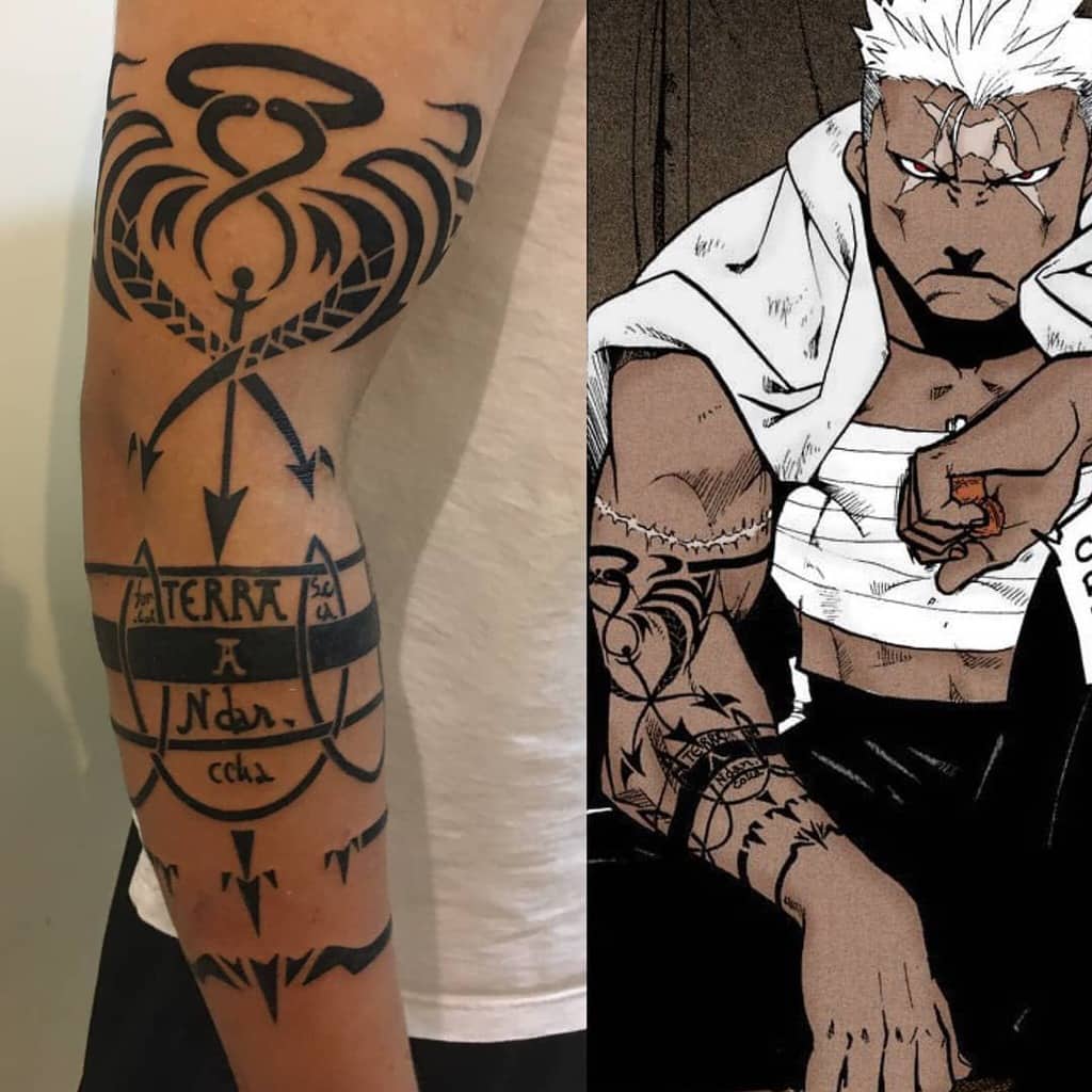 Fullmetal Alchemist Scar Tattoo