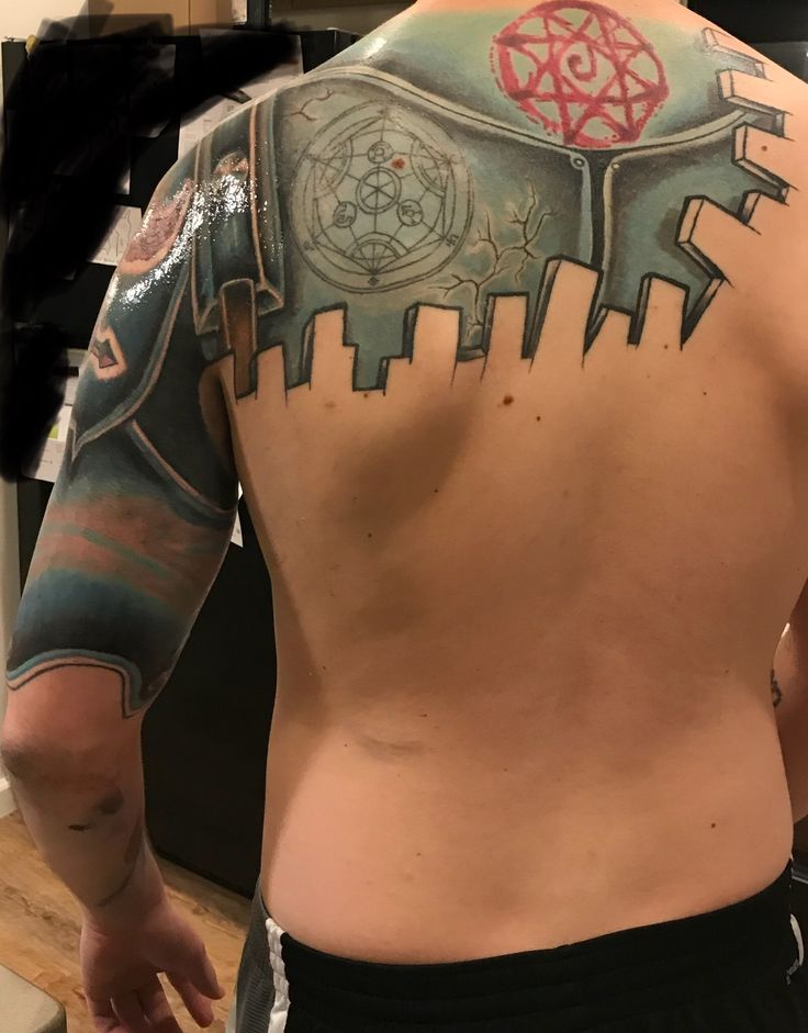 Fullmetal Alchemist Sleeve Progress Matt Walker Tried And True Tatto In Front Royal Va