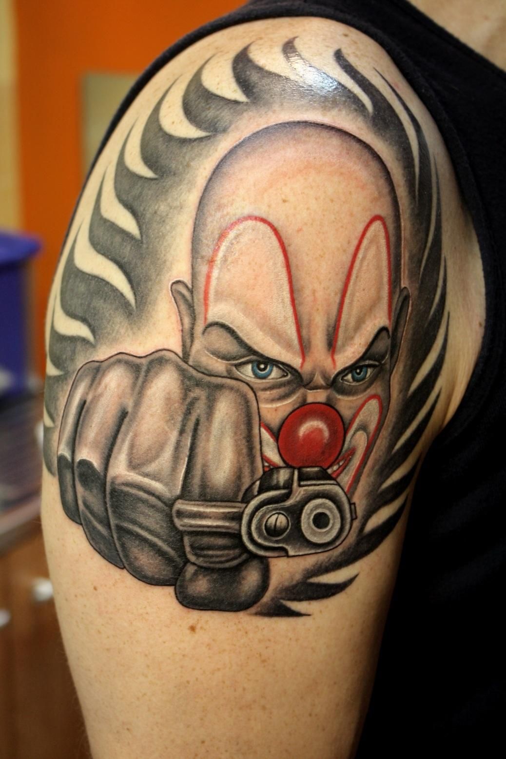 Gangster Clown Tattoo