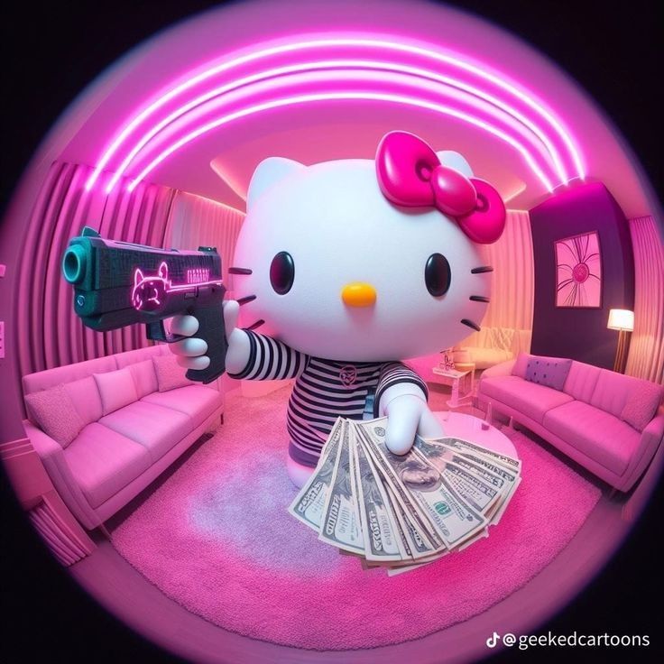 Gangster Hello Kitty: Armed and Adorable