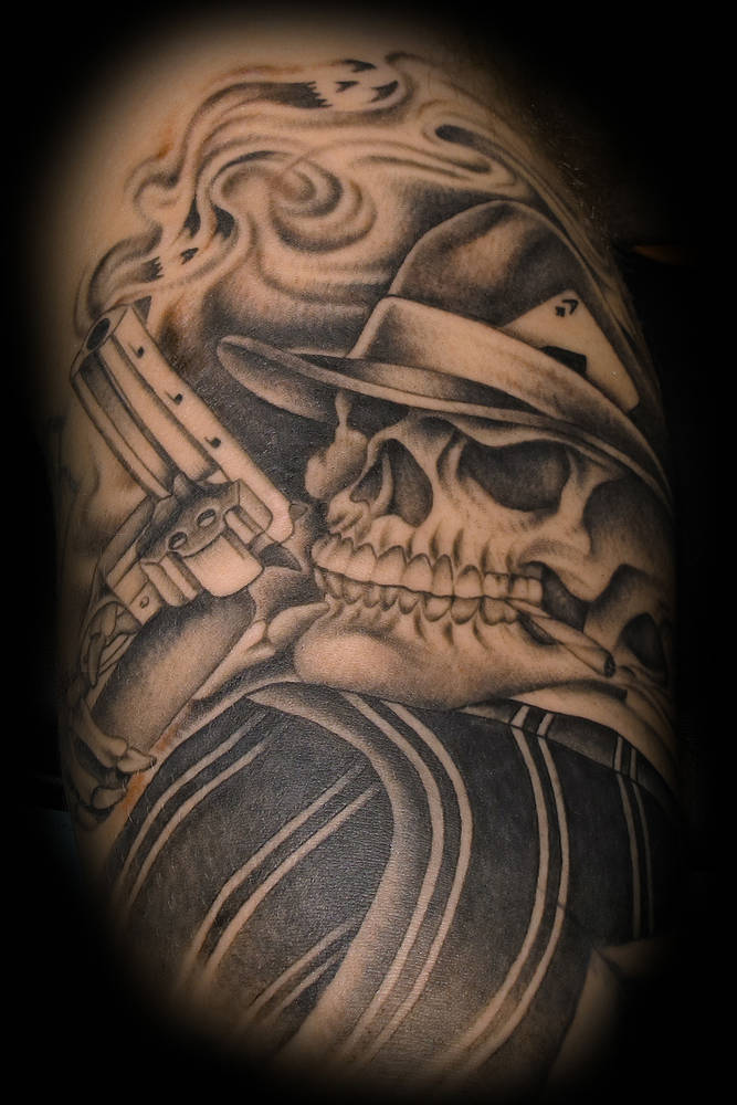 Gangster Skull Tattoo