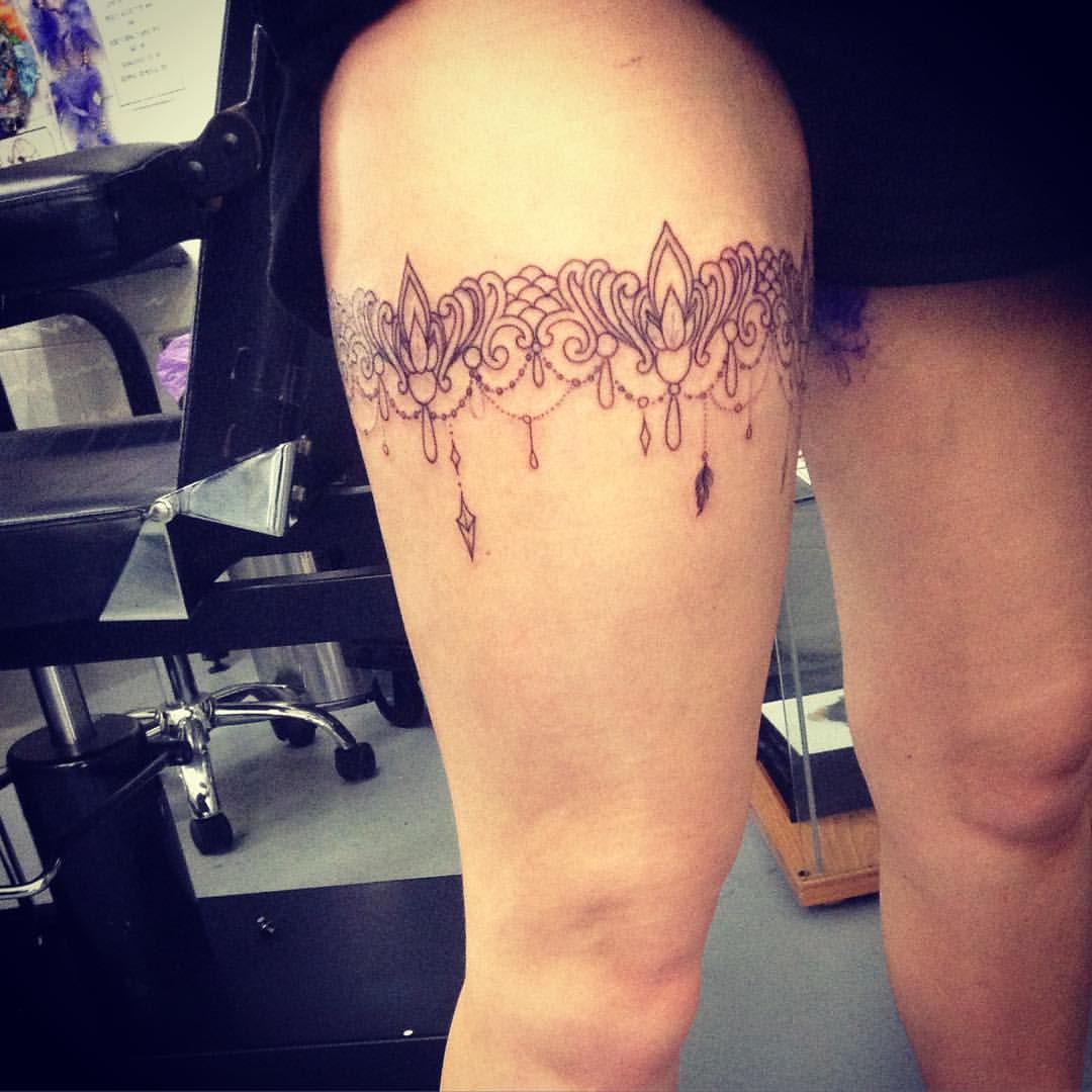 Garter Tattoos Lace Tattoo Garter Tattoo Thigh Tattoos Women