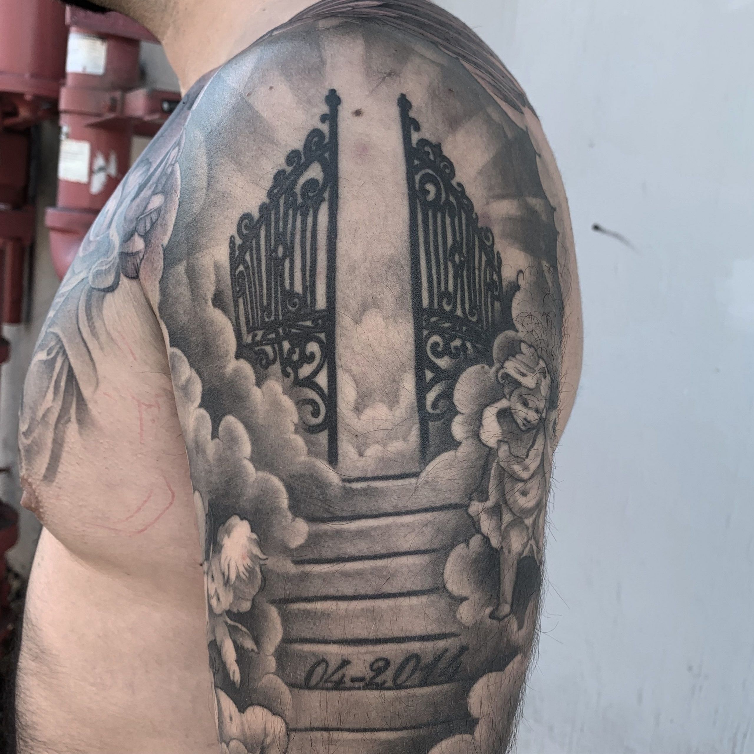 Gates Of Heaven Tattoo Stairs To Heaven Tattoo Heaven Tattoos