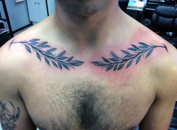 5 Stunning Geometric Collar Bone Tattoo Ideas for Men