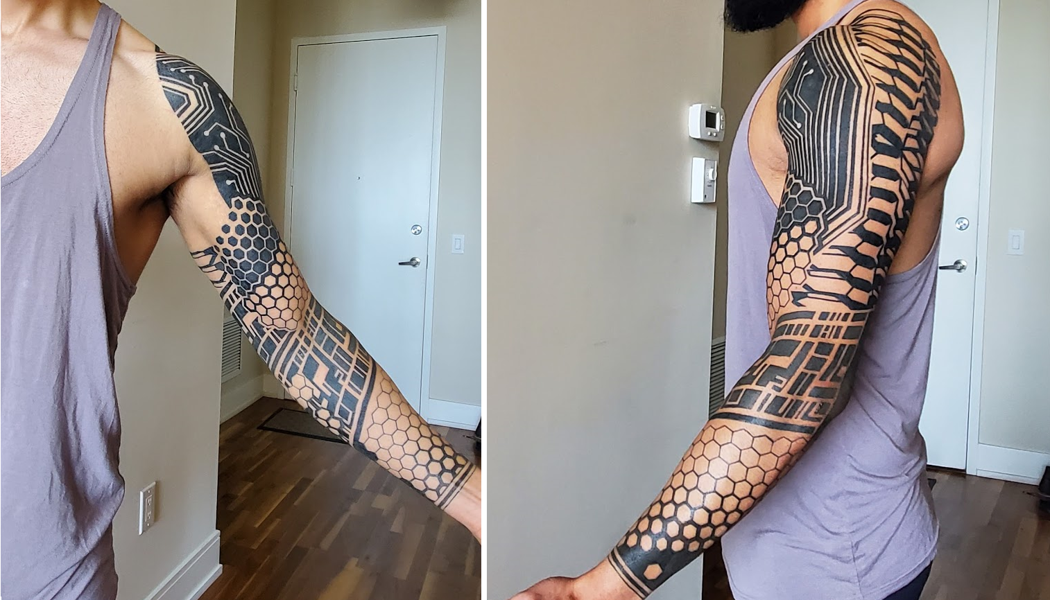 Geometric Cyberpunk Tattoo: Sleek Designs and Modern Aesthetics