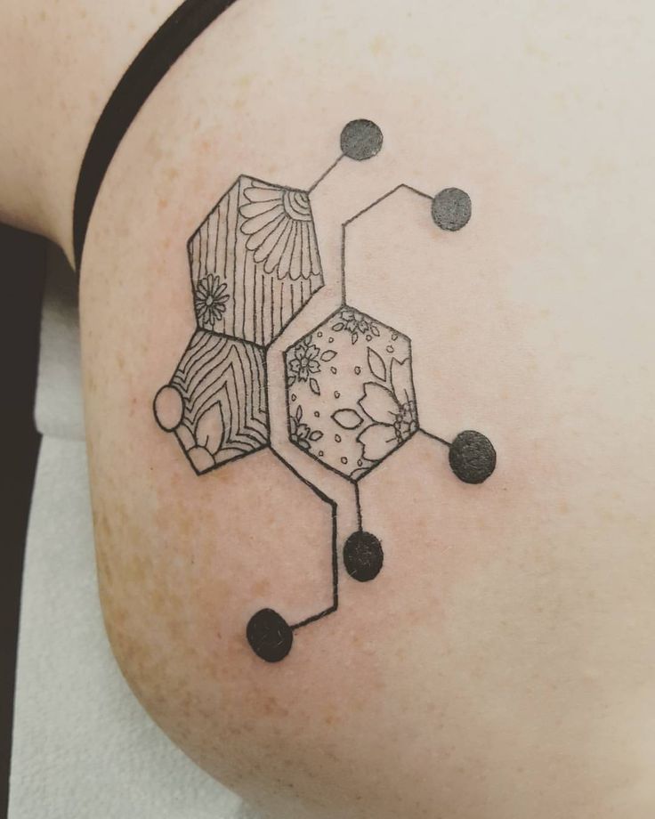 Geometric Tattoo Dopamine And Serotonin Tattoo