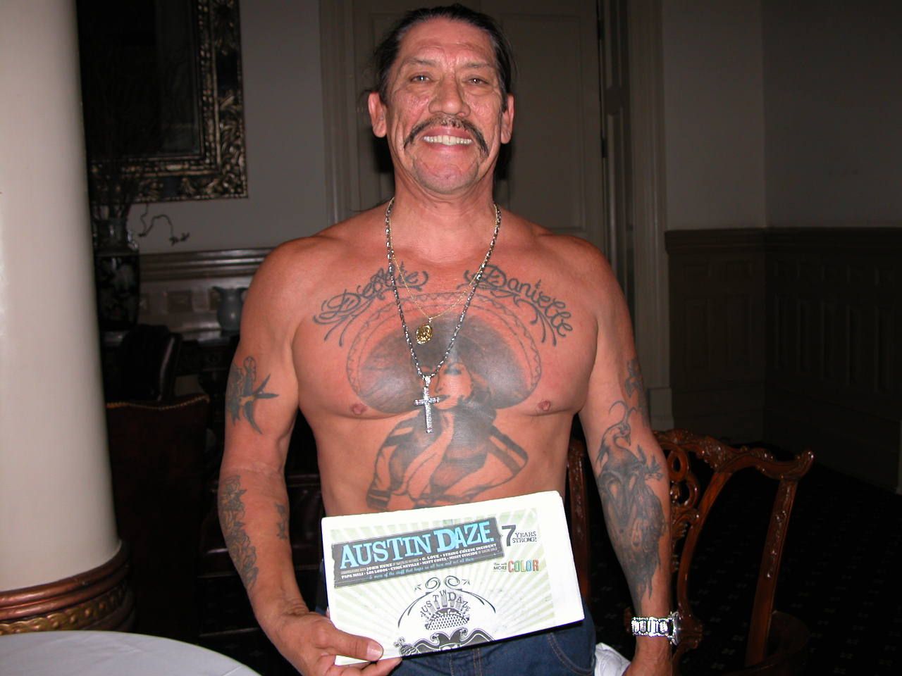 Get Em High How Danny Trejo Got His Chest Tattoo Done In Prison